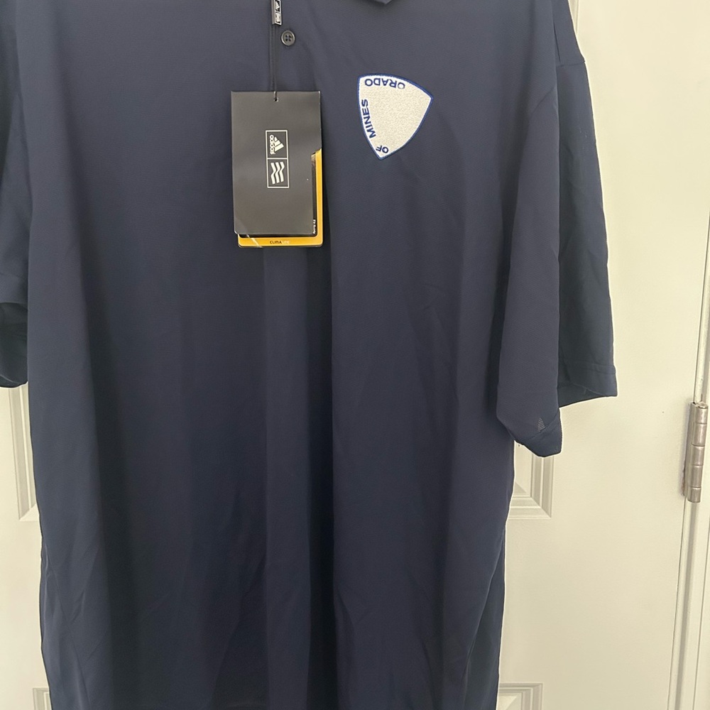Adidas Mens Navy Blue Golf Polo Shirt XL NWT sportswear short sleeve Relaxed